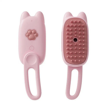 3-in-1 Pet Electric Steam Brush | Grooming, Spray & Massage Comb for Cats & Dogs