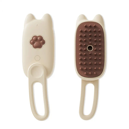 3-in-1 Pet Electric Steam Brush | Grooming, Spray & Massage Comb for Cats & Dogs