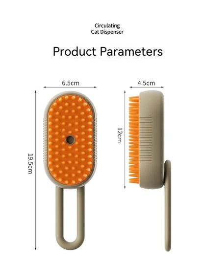 3-in-1 Pet Electric Steam Brush | Grooming, Spray & Massage Comb for Cats & Dogs